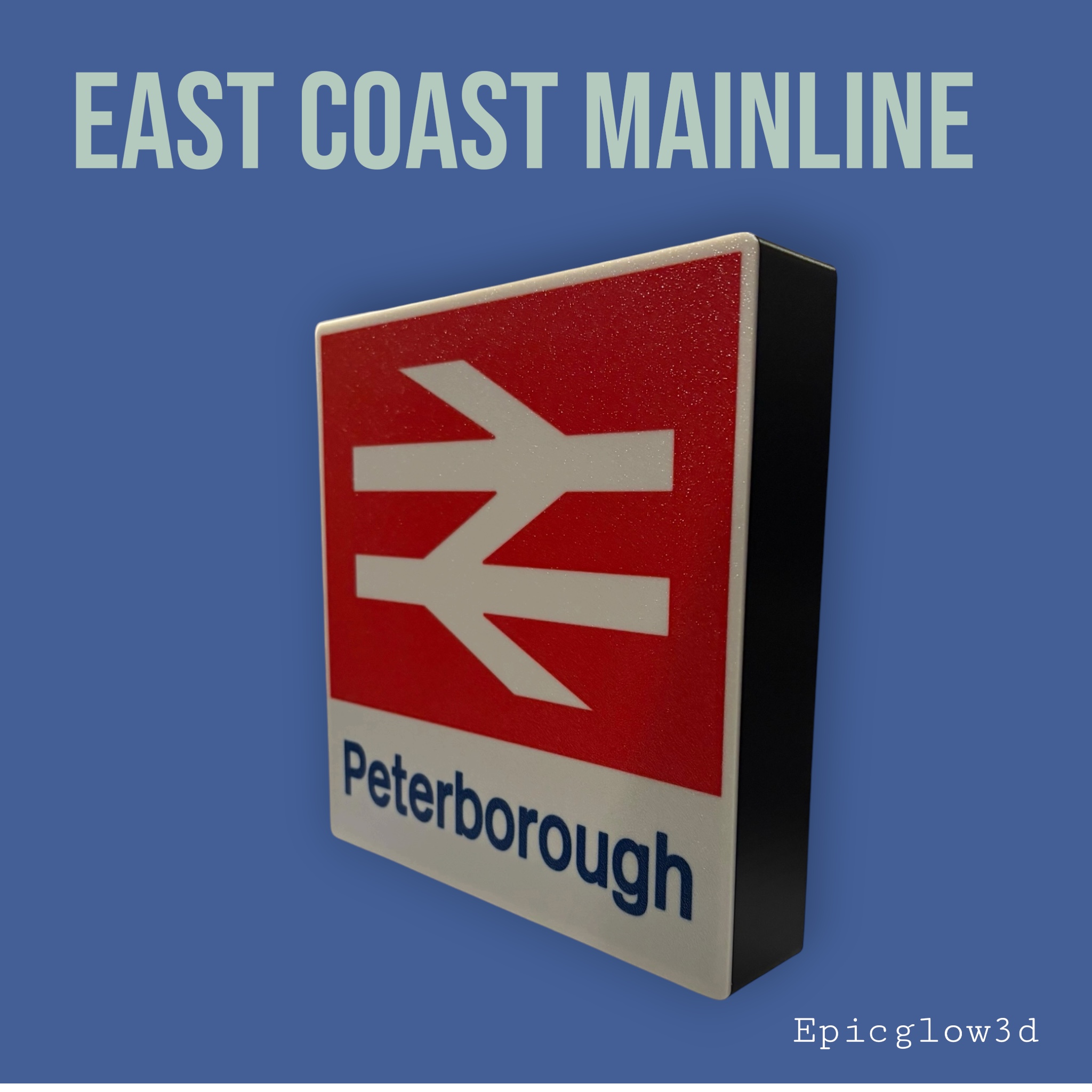 Custom British Rail Station Sign