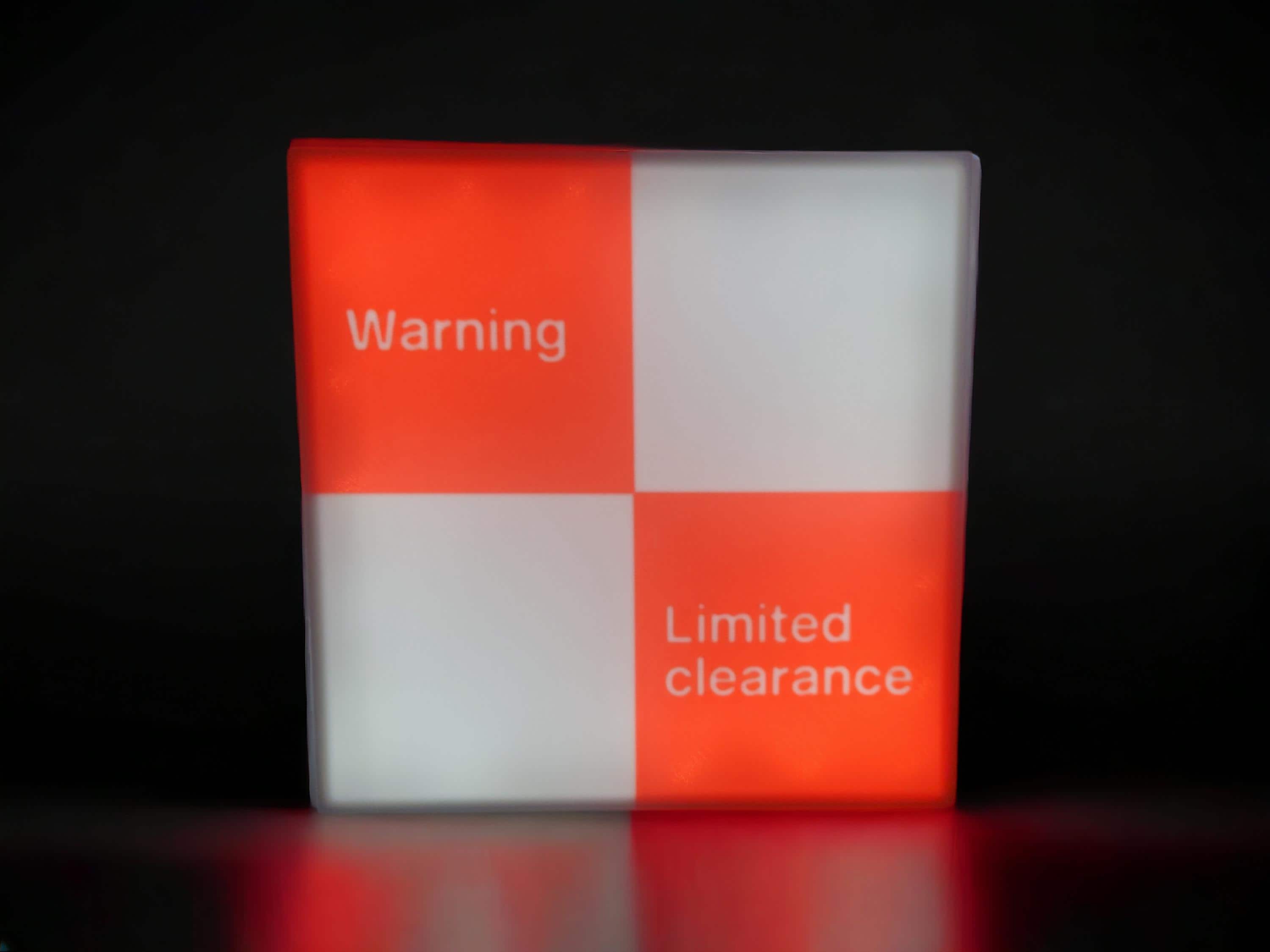 Limited Clearance Railway Sign