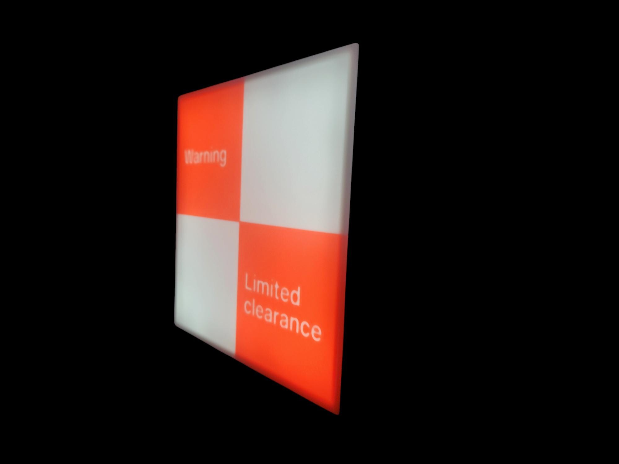 Limited Clearance Railway Sign