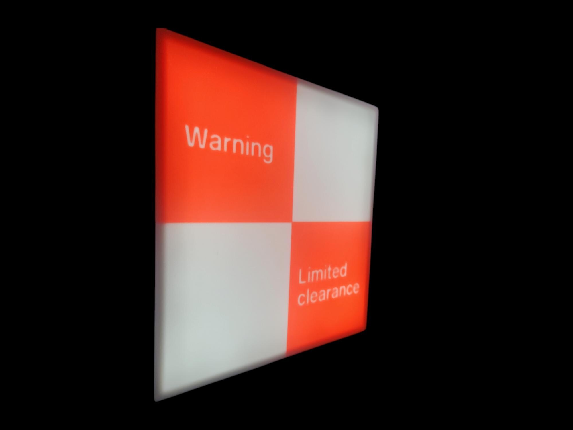 Limited Clearance Railway Sign