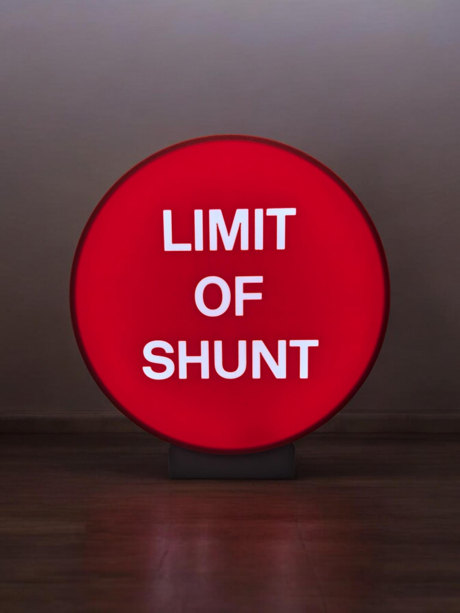 Limit of Shunt Railway Sign