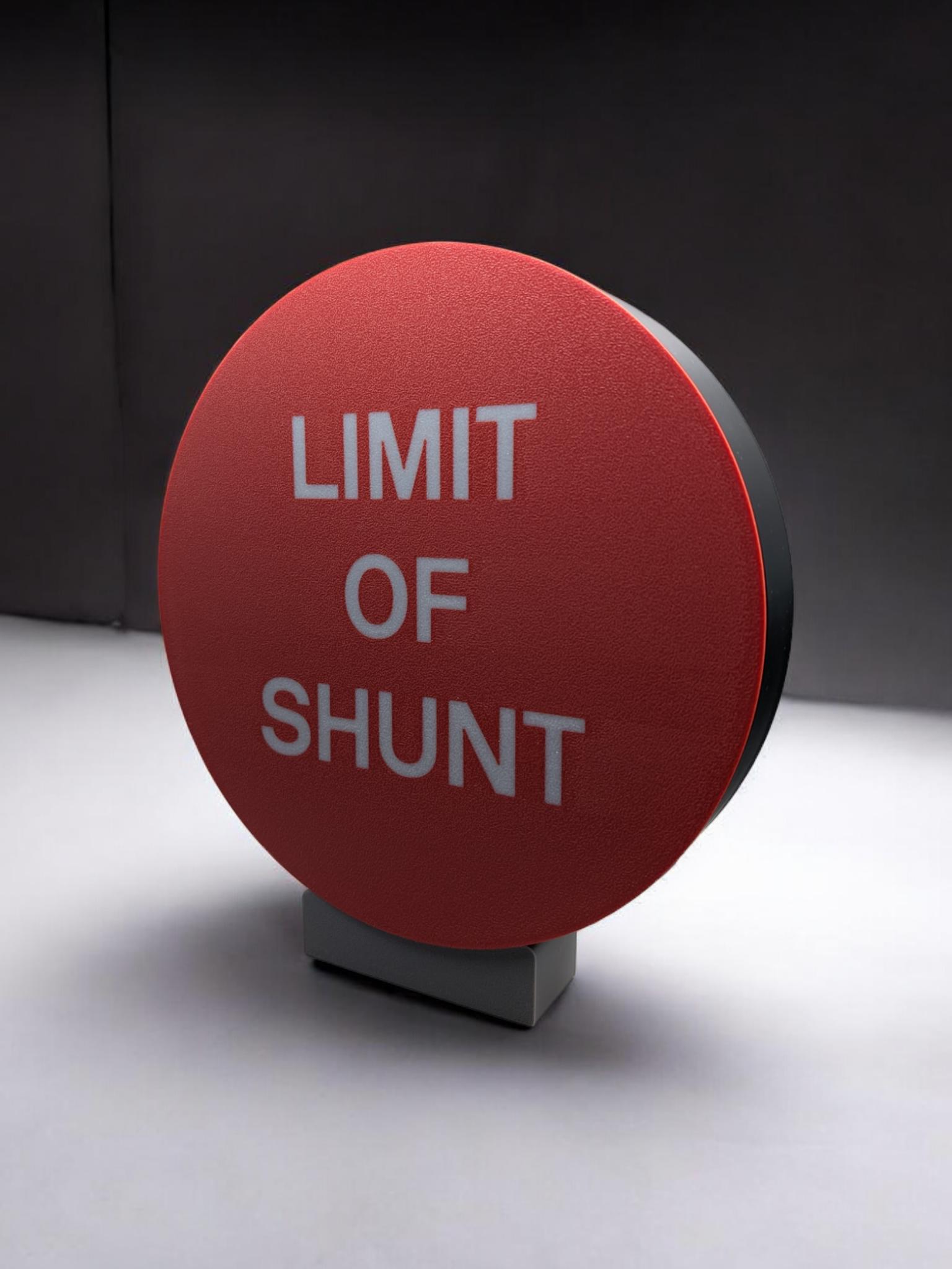 Limit of Shunt Railway Sign