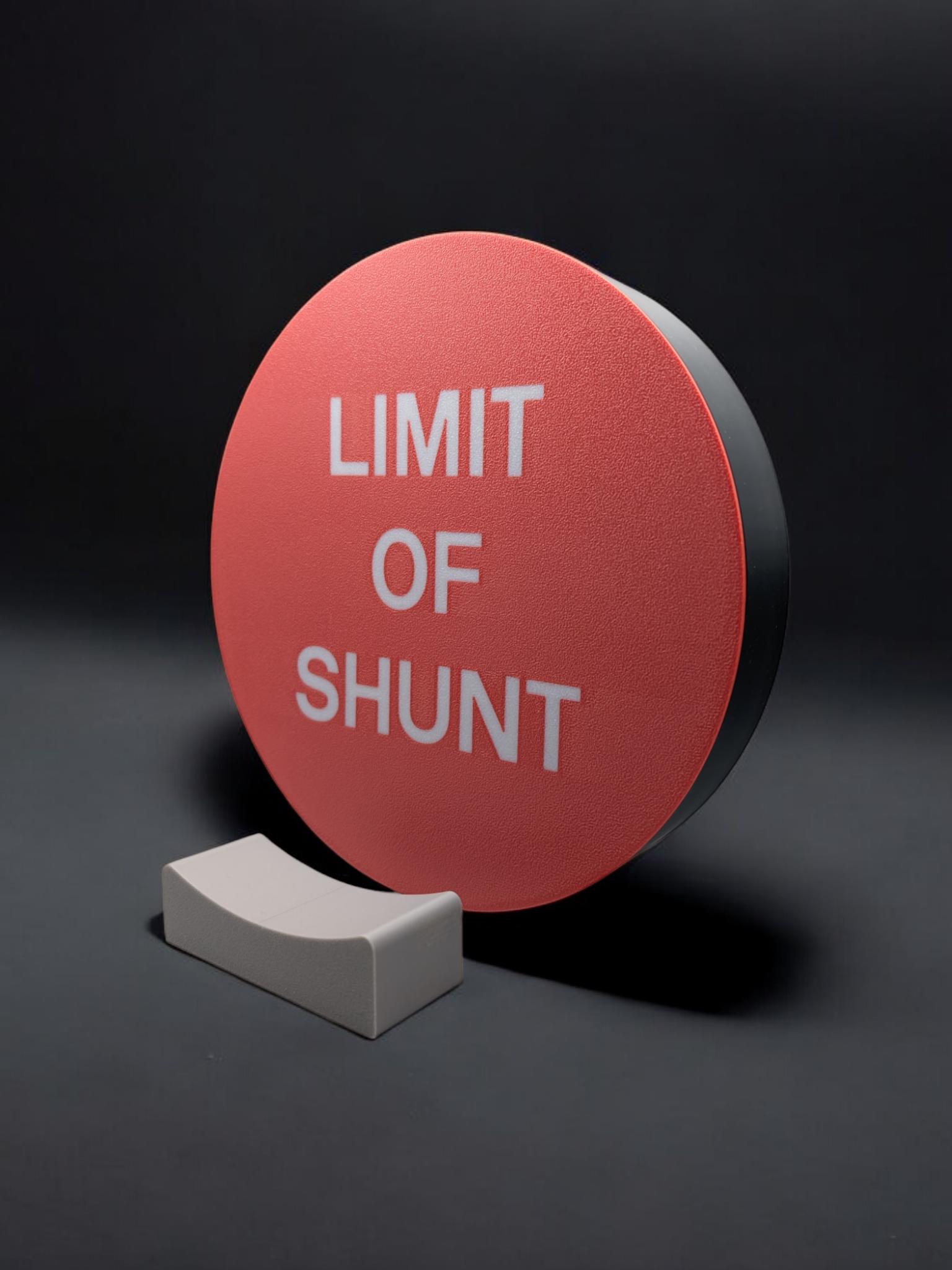 Limit of Shunt Railway Sign
