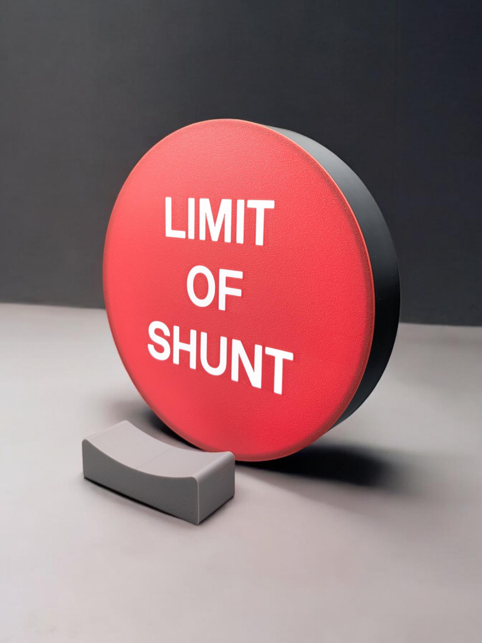 Limit of Shunt Railway Sign